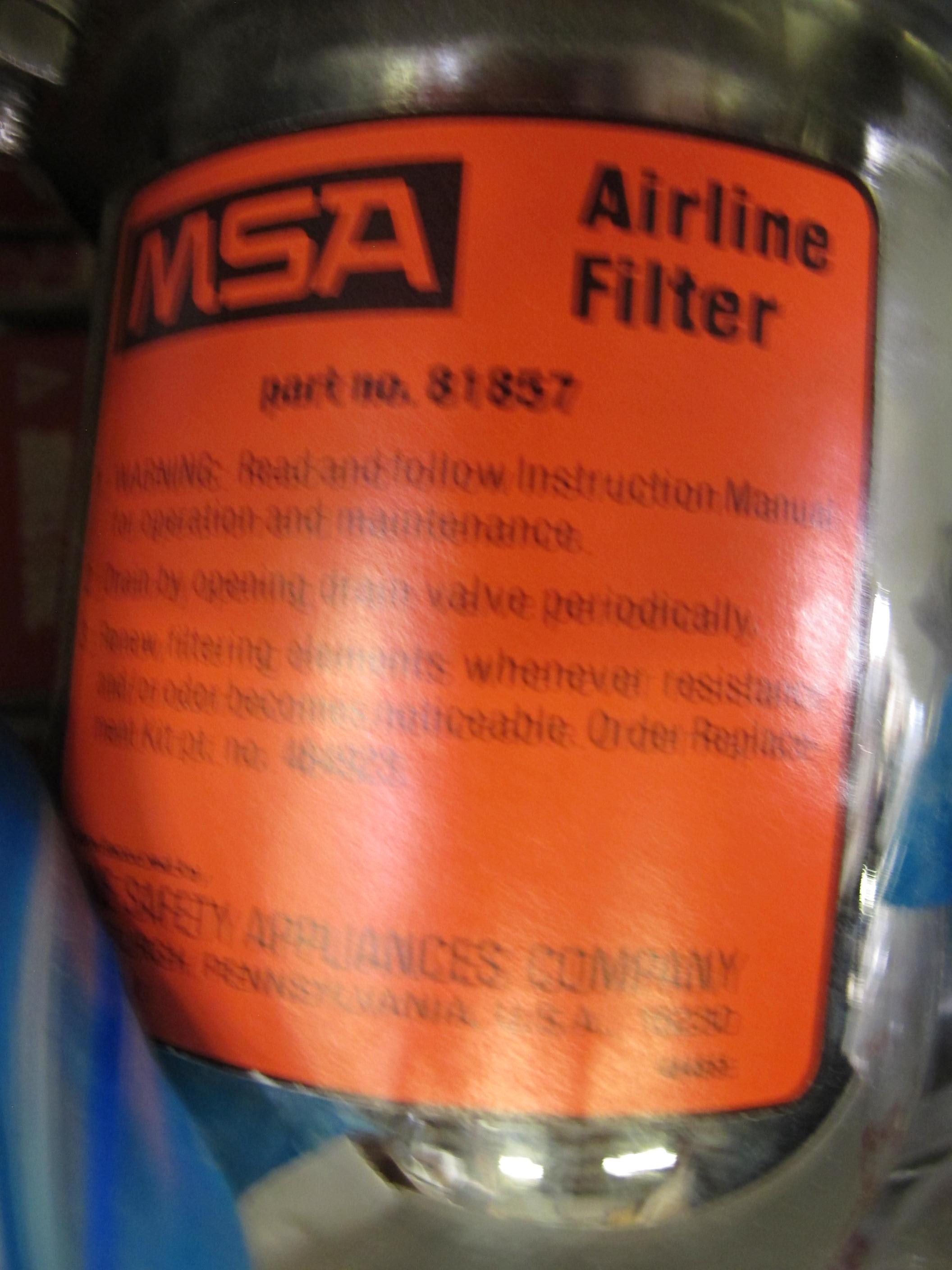 LOT TO INCLUDE: (2) MSA AIRLINE FILTER, PART# 81857, (1) CIRCLE SEALS CONTROLS CORP, PRESSURE REGULATOR, PART#1346-4M-N REV.AD, MISC COILED SERVICE HOSES, (2) ITT CONOFLOW, MODEL#GFH45ATKEX1G, (2) PARKER PRESSURE REGULATORS, MODEL#DT 1807, (1 CRATE) DWYER SERIES 1900 PRESSURE SWITCHES. LOADING & HANDLING FEE $15-4552